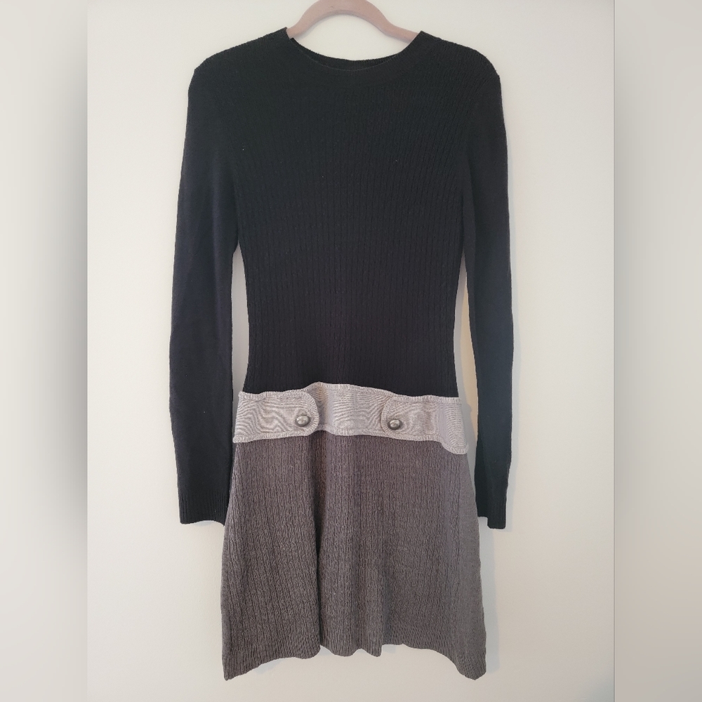 Iz byer belted sweater dress